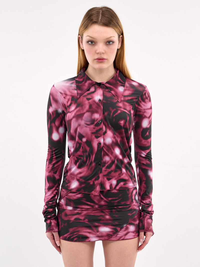 Button Up Shirt (T03-2-WINE-ROSE)