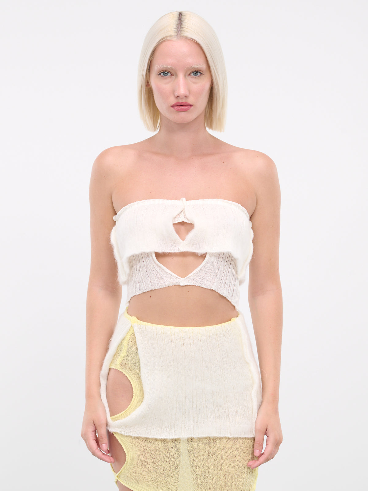 Layered Knit Top (T0302-WHITE)