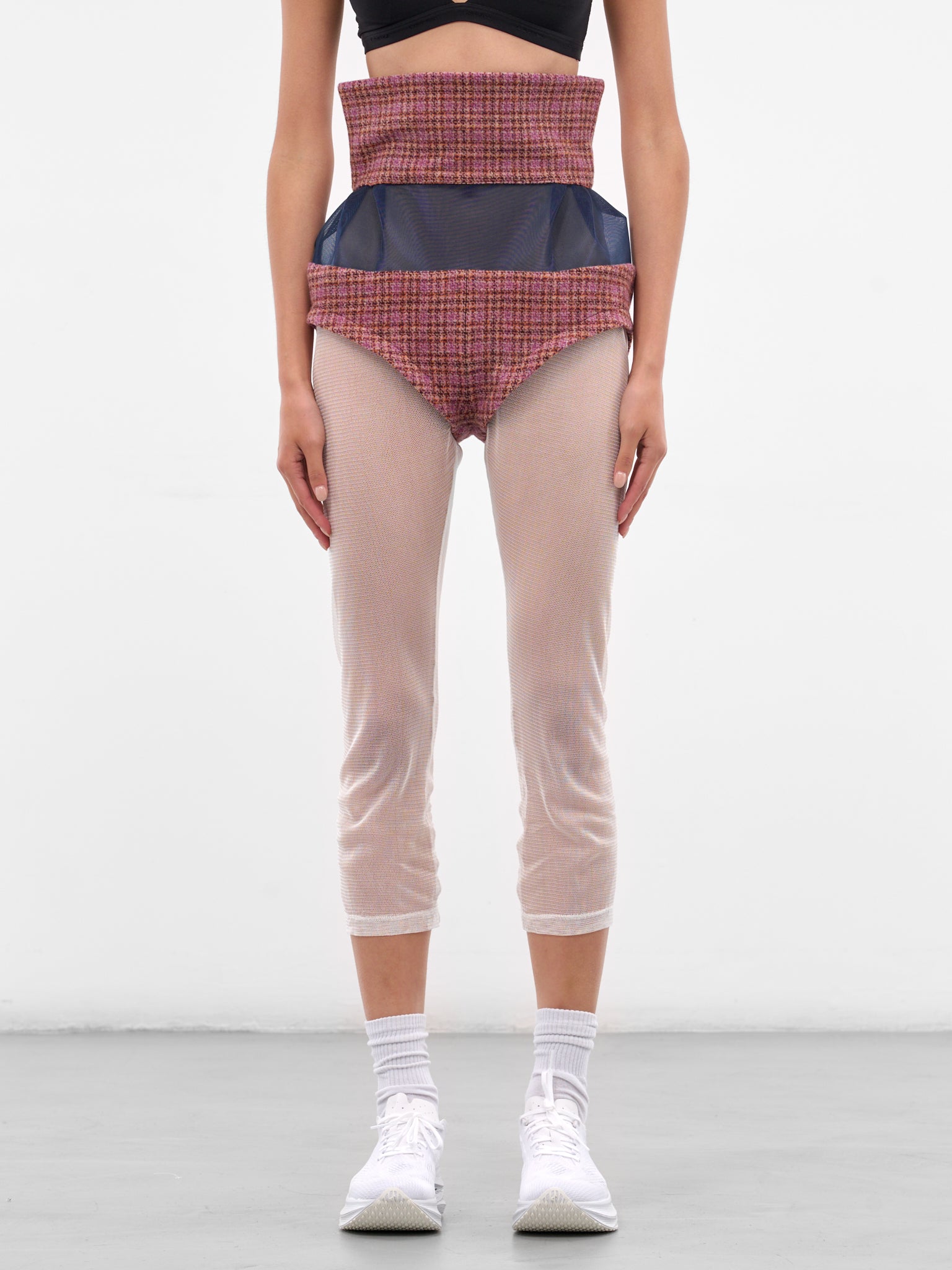 Lauterbach Tweed-Mesh Micro Shorts (T04-11-ROSEWOOD-TWEED)