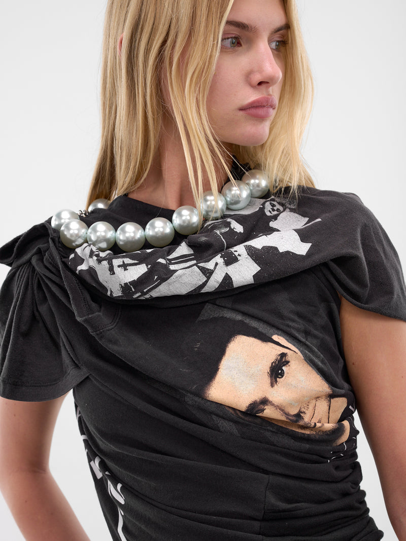 Black Twisted Necklace Graphic Tee (T05FW5-BLACK)