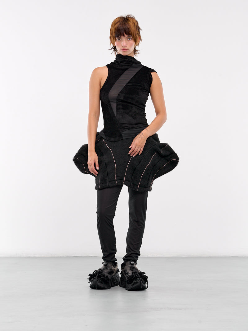 Black Layered Hawkbill Trousers (T06-14-MIST-BLACK)