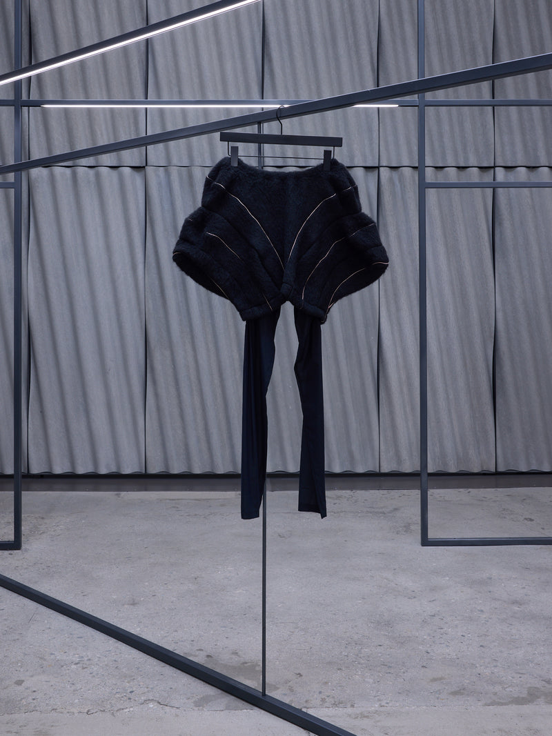 Black Layered Hawkbill Trousers (T06-14-MIST-BLACK)