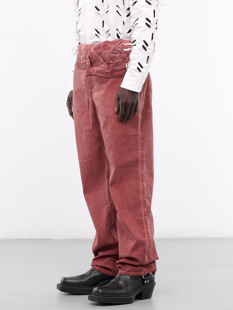 Asymmetric Flower Trousers (T07-ORANGE)