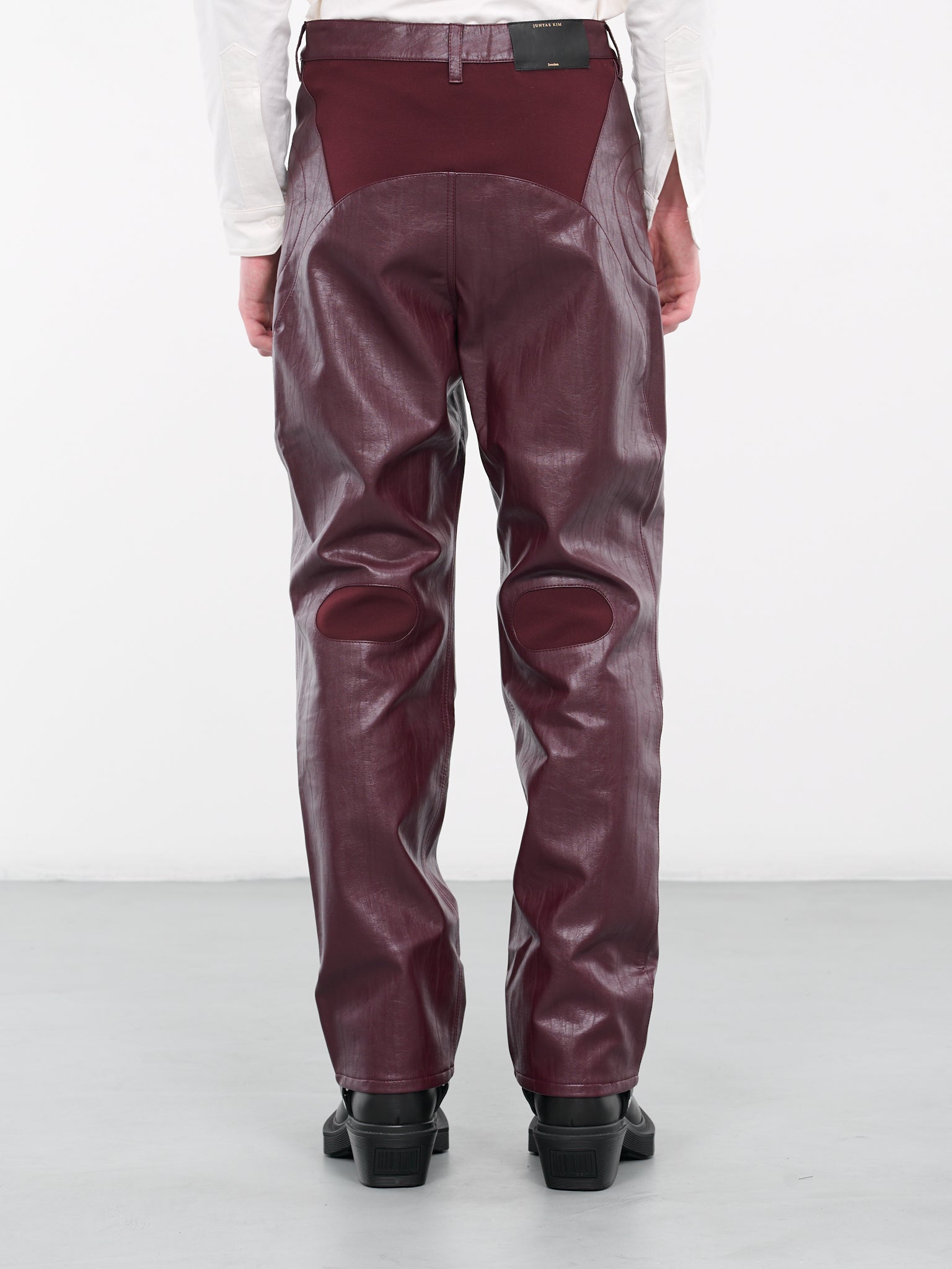 Burgundy pu deals trousers