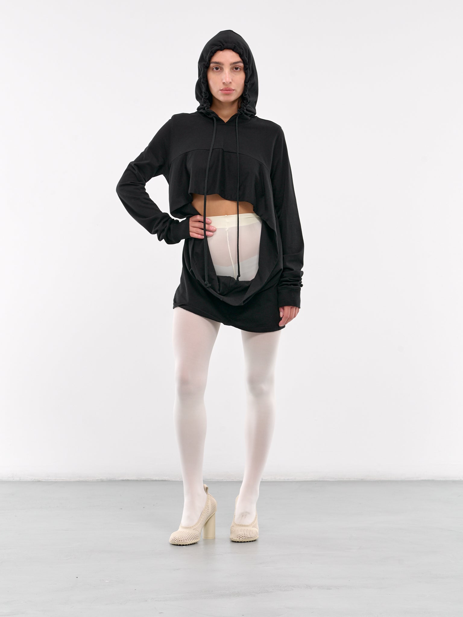 SYNECDOCHE | H.Lorenzo|Hoop Hoodie Dress (T36-BLACK), S / Black SYNECDOCHE | H.Lorenzo|Hoop Hoodie Dress (T36-BLACK), S / Black