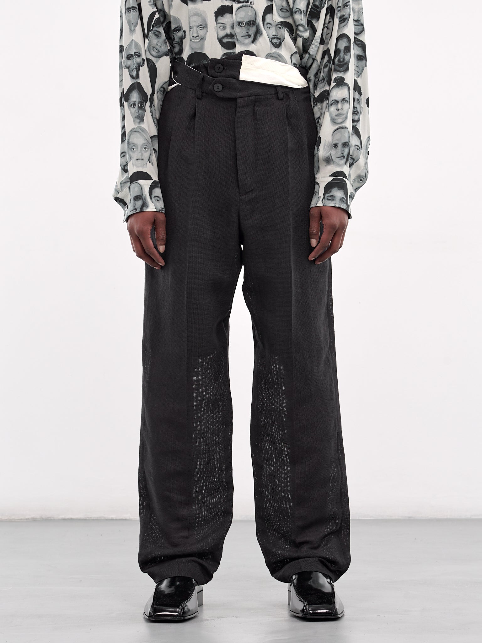 Deconstructed Waistband Trousers (T68022110-LU10-BLACK)