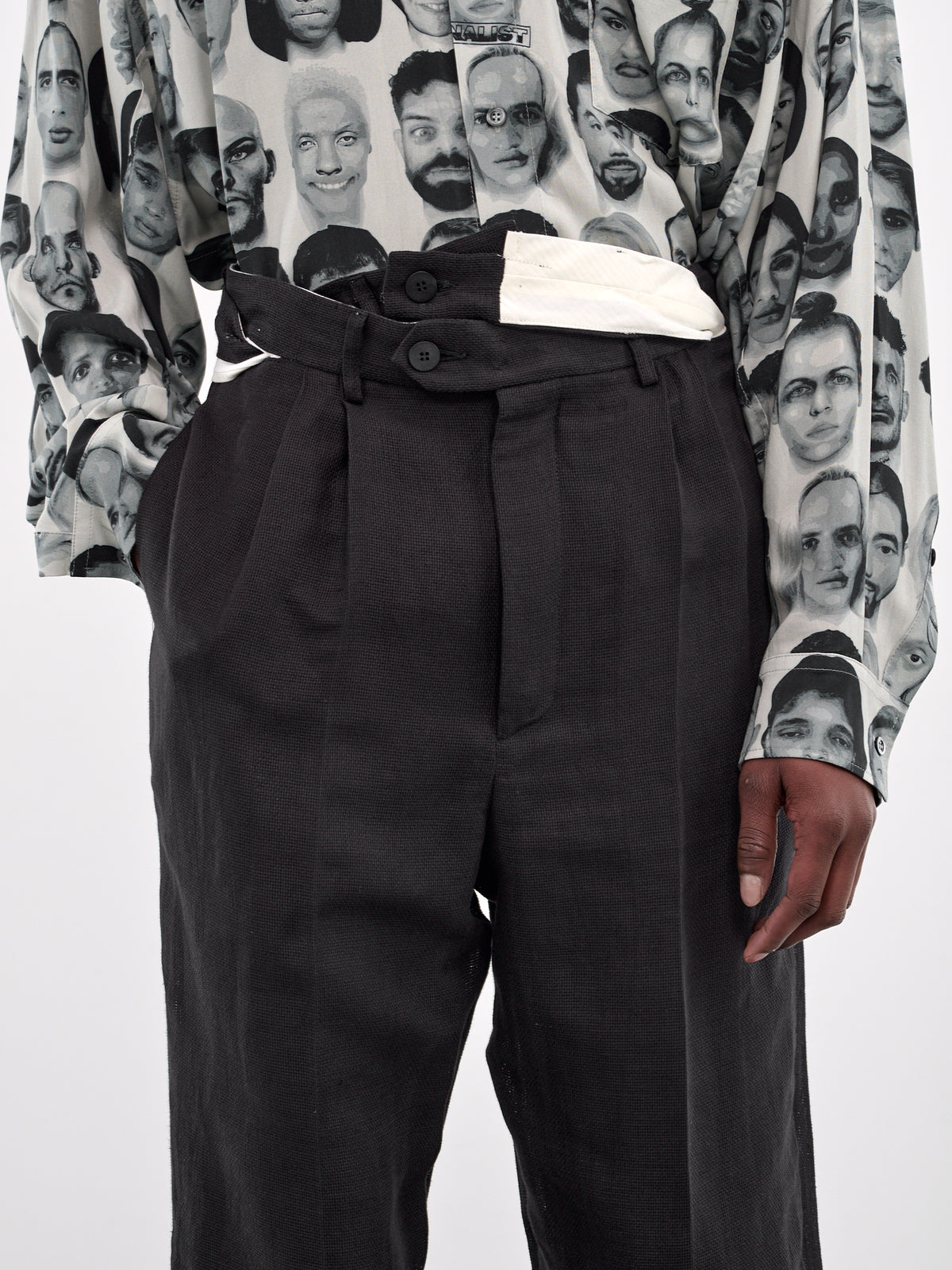 Deconstructed Waistband Trousers (T68022110-LU10-BLACK)