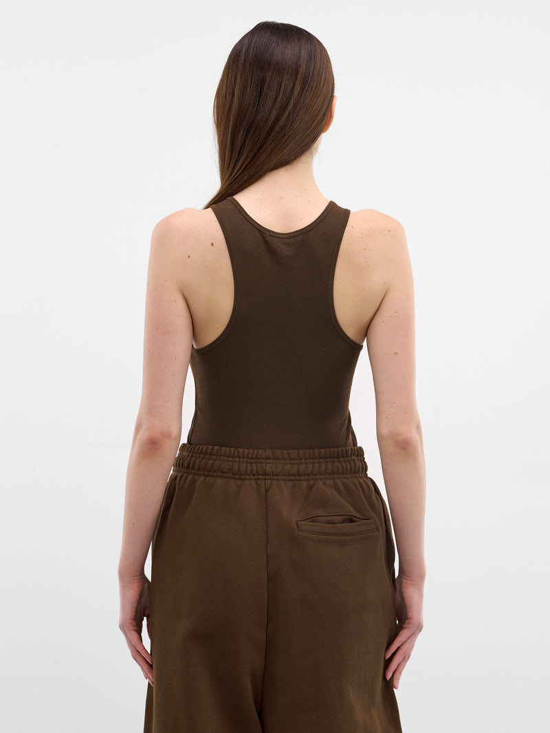 Brunette Cotton Racerback Tank Top (TA01908-BRUNETTE)