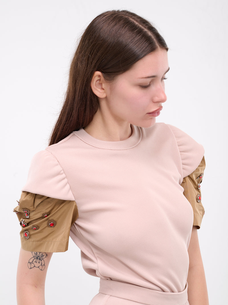 Rib Jersey Top (TA241-JT056-E-BEIGE)