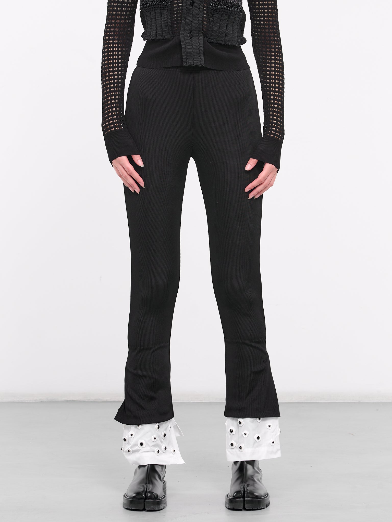 Ribbed Jersey Trousers (TA241-JF058-E-BLACK)