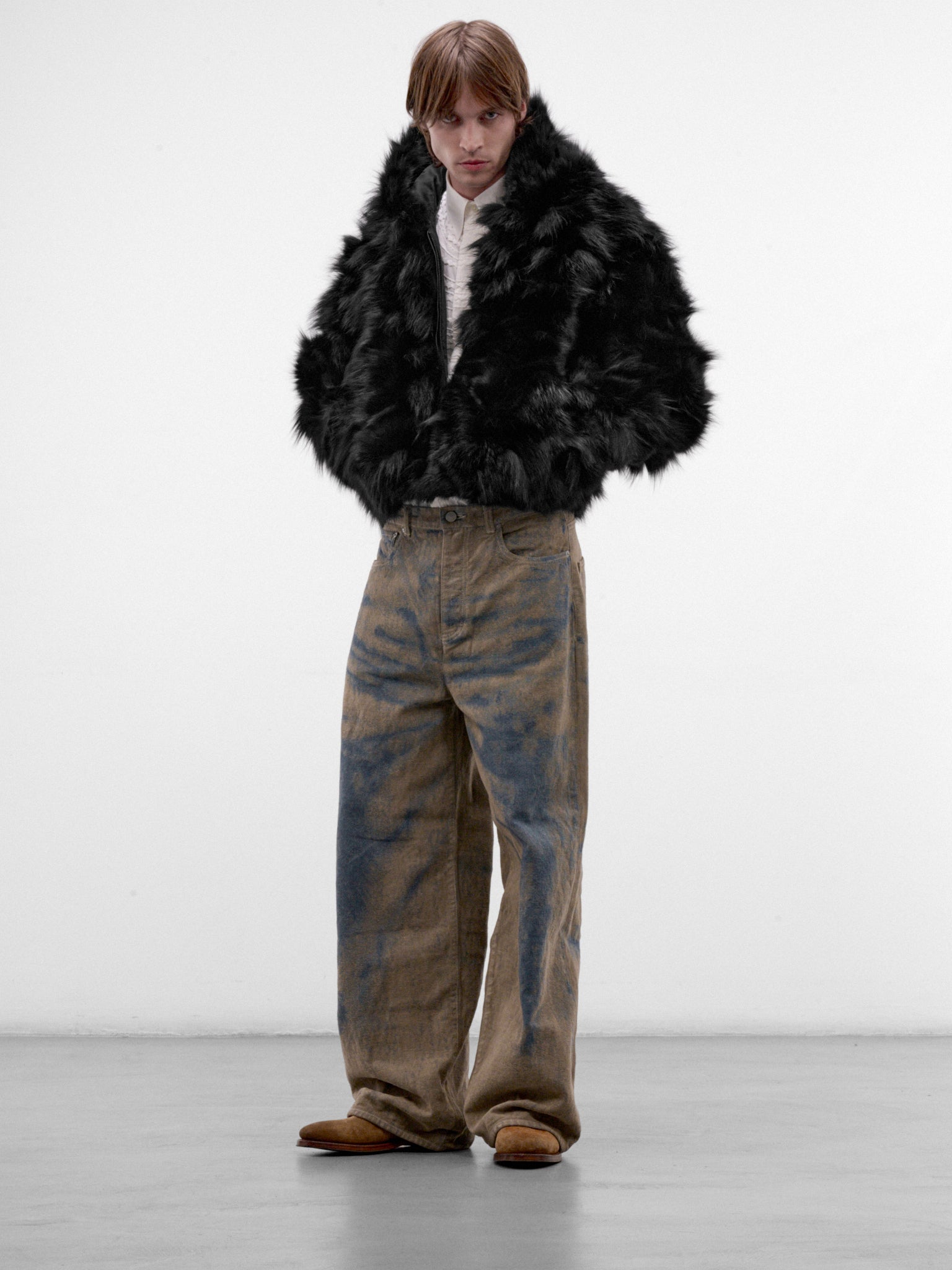 White Cotton Textured Shirt (TA26AW-SH046-WHITE)
