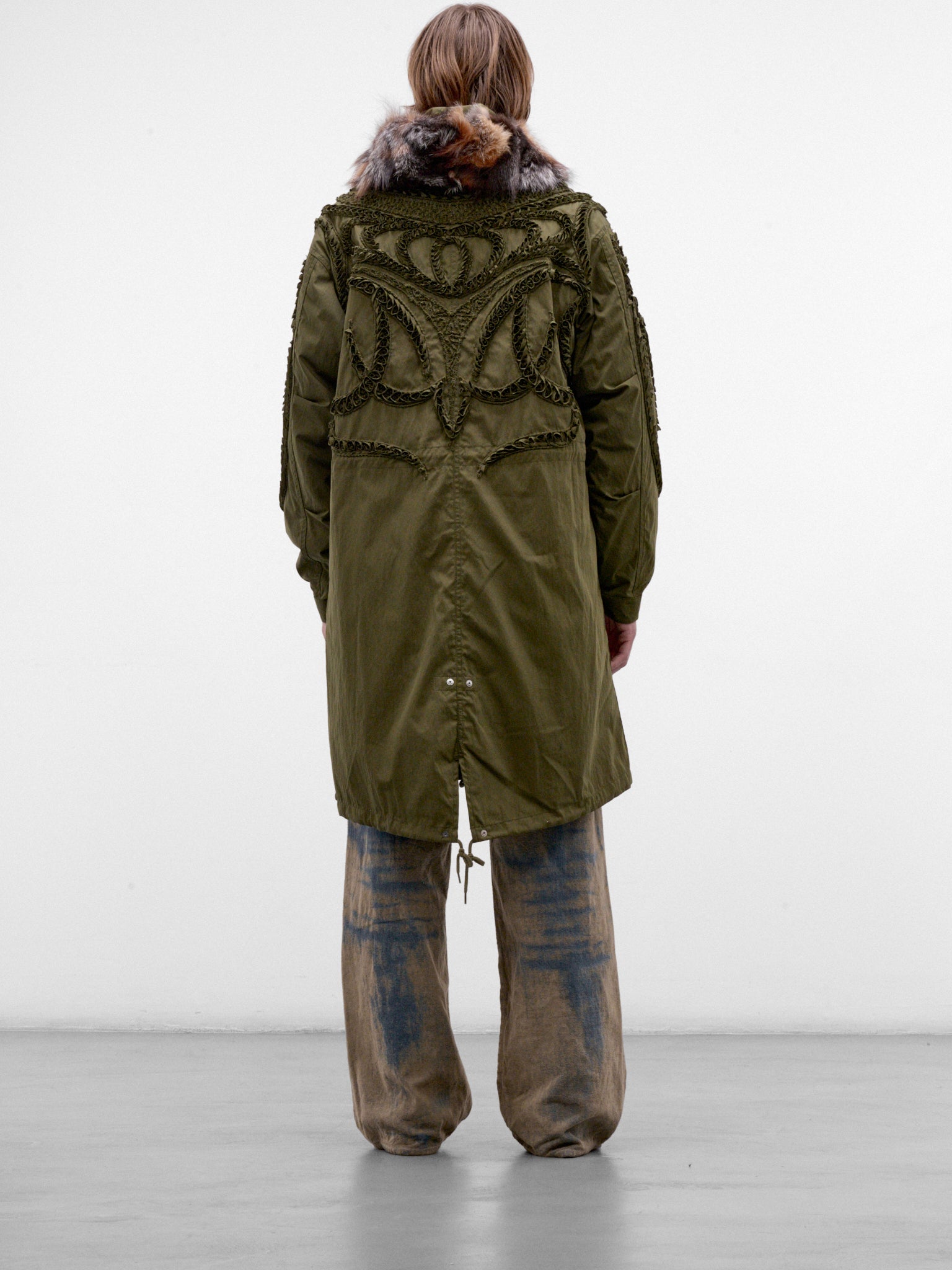 Khaki Cotton-Nylon Fishtail Parka (TA26AW-CO002-KHAKI)