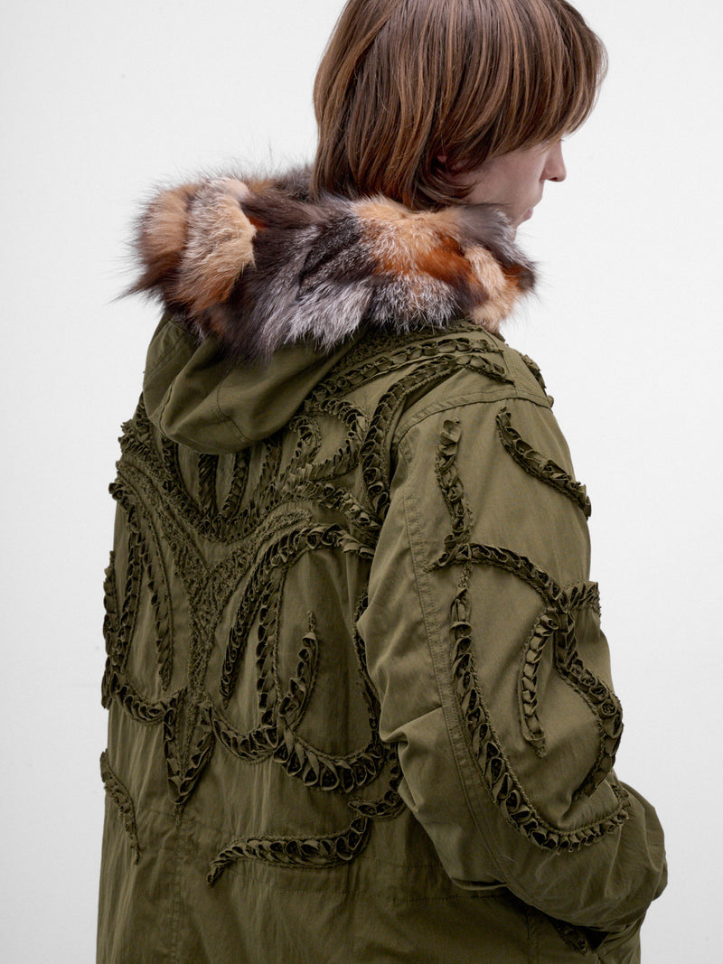 Khaki Cotton-Nylon Fishtail Parka (TA26AW-CO002-KHAKI)
