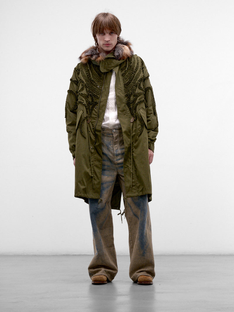 Khaki Cotton-Nylon Fishtail Parka (TA26AW-CO002-KHAKI)