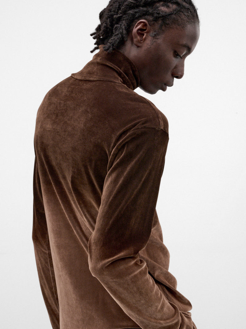 Brown Graduated Ombre Knit Tee (TA26AW-JR076-BROWN)