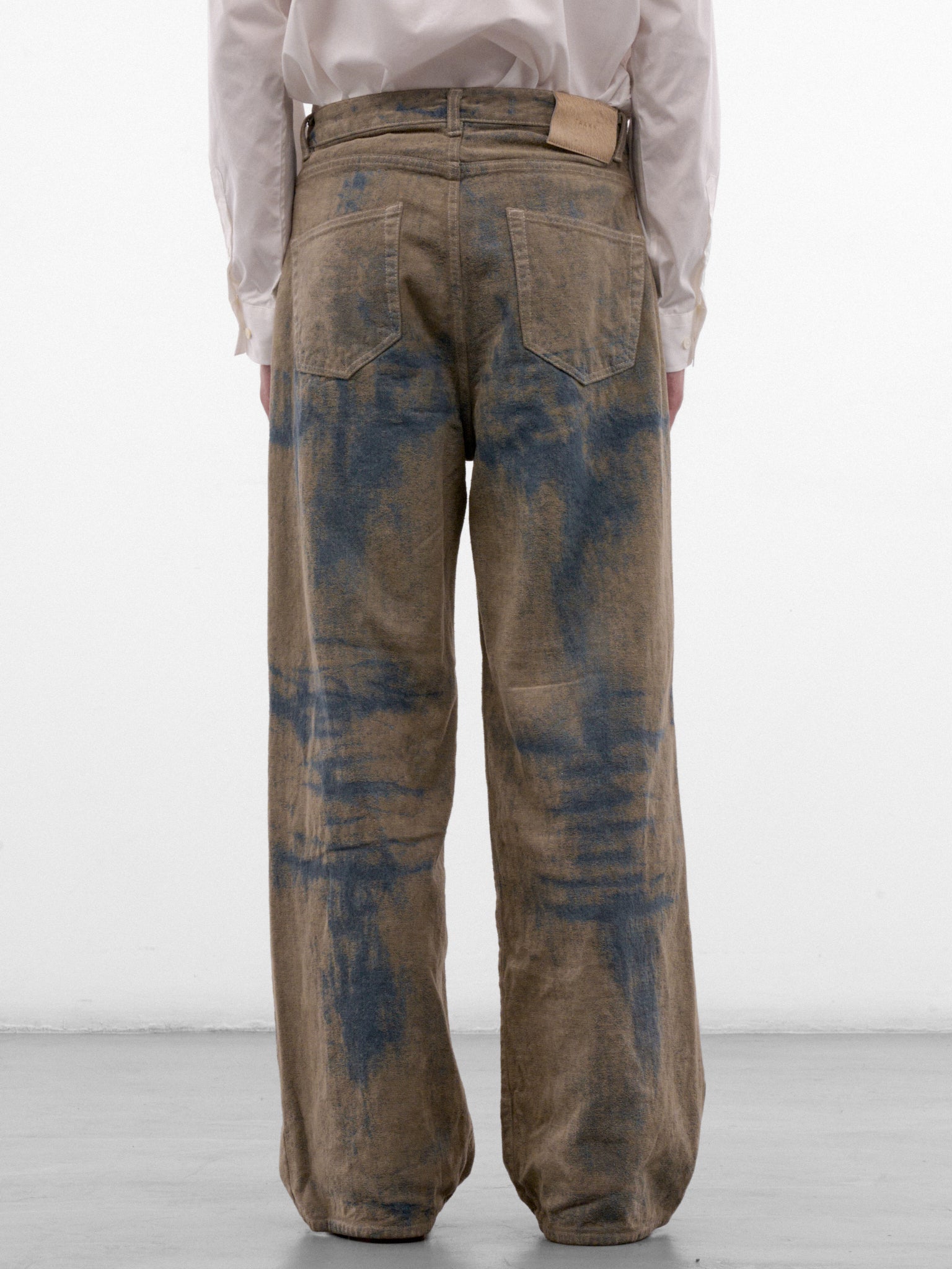 Indigo Cotton Bleached Wide Pants (TA26AW-PT029-INDIGO-BLEACH)