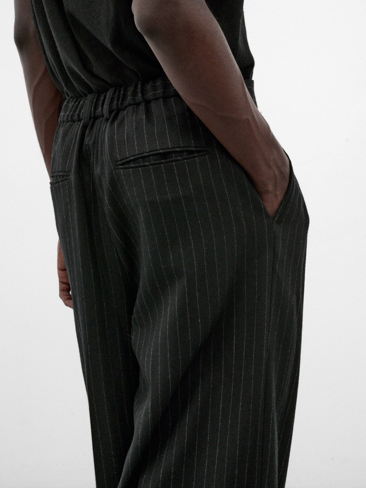 Black Jōmon Relief Wide Trousers (TA26AW-PT063-BLACK)