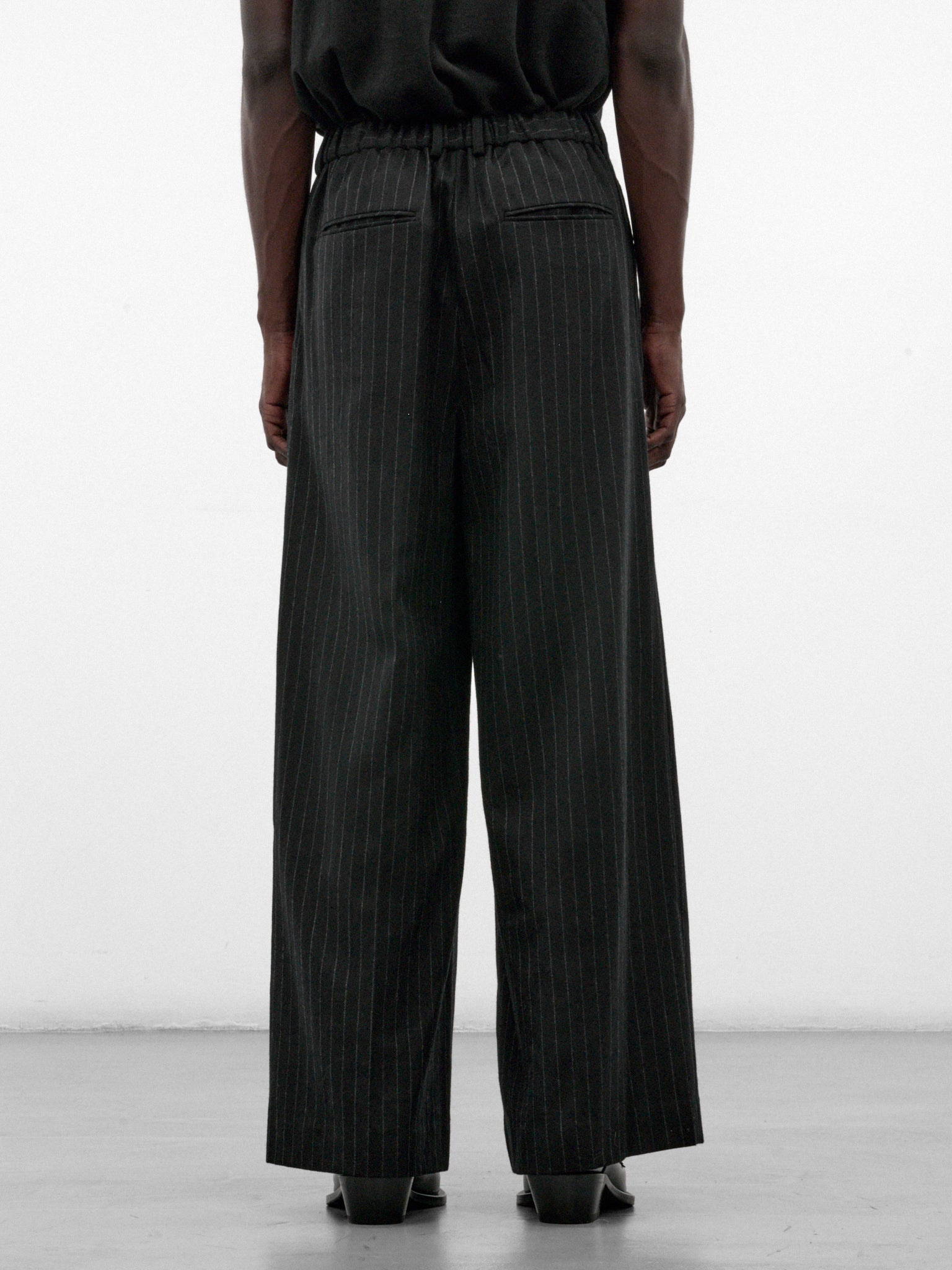 Black Jōmon Relief Wide Trousers (TA26AW-PT063-BLACK)