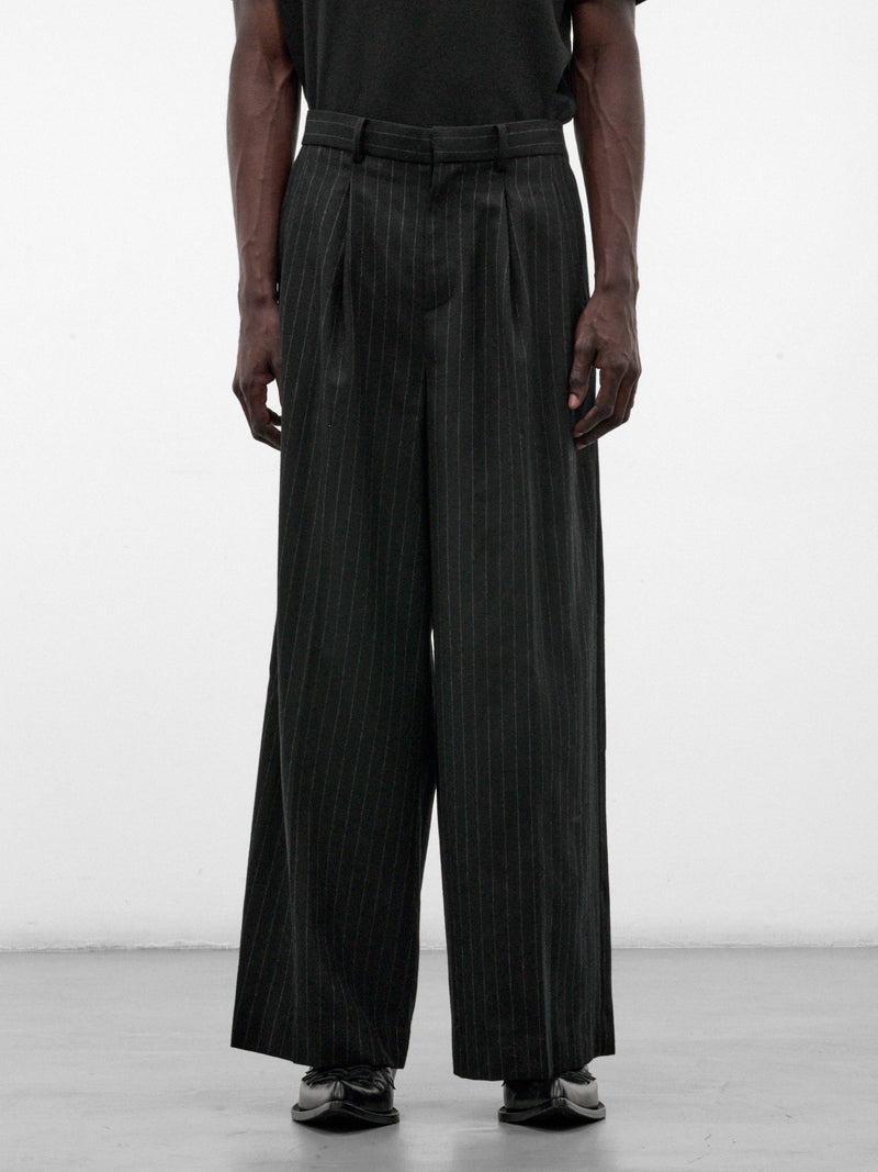 Black Jōmon Relief Wide Trousers (TA26AW-PT063-BLACK)