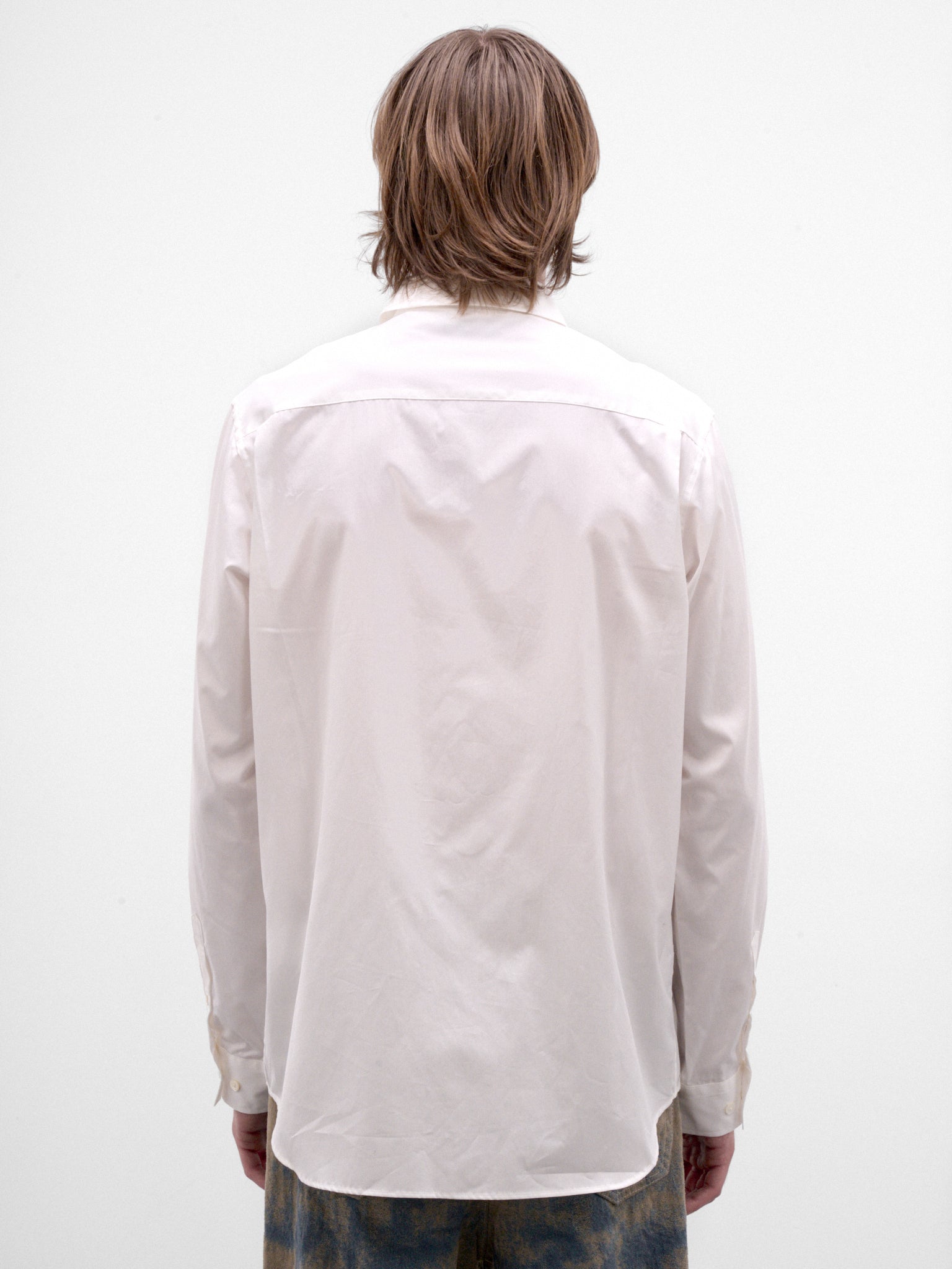 White Cotton Textured Shirt (TA26AW-SH046-WHITE)