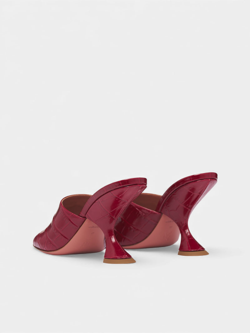 Croc-Embossed Leather Taylor Slippers (TAYLOR-SLIPPER-90-TERRACOTTA-C)