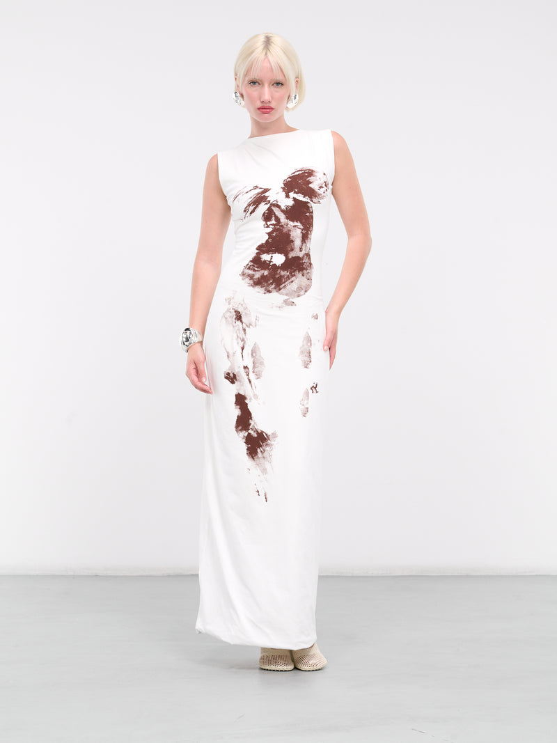 Temple Dress (TEMPLE-DRESS-WHITE-BROWN)