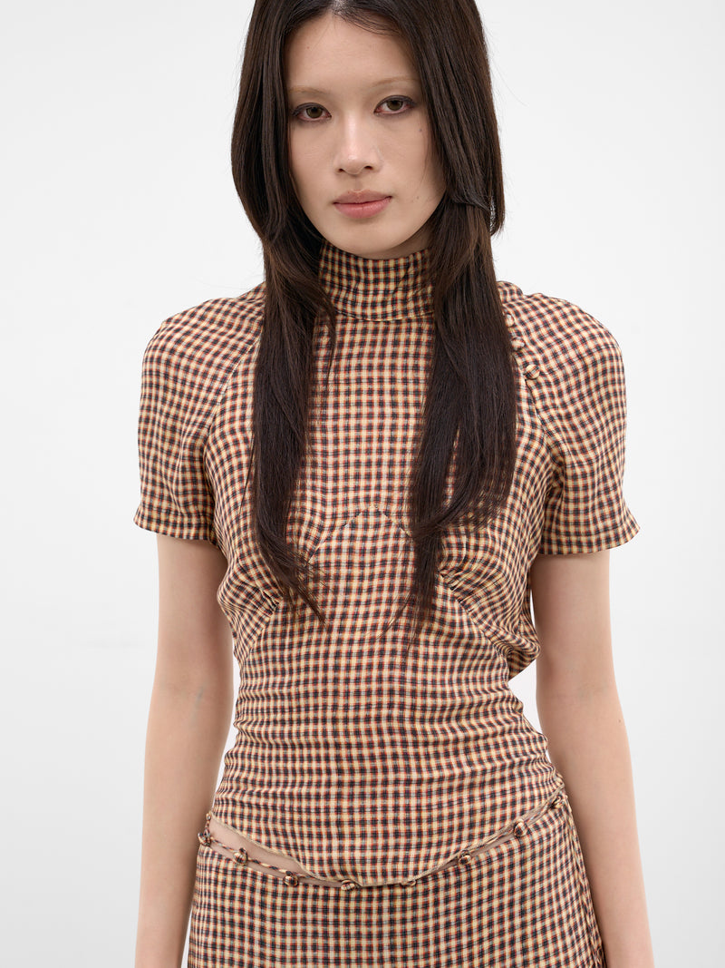 Beige Tess Plaid Top (TESBL0PL-PLAID)