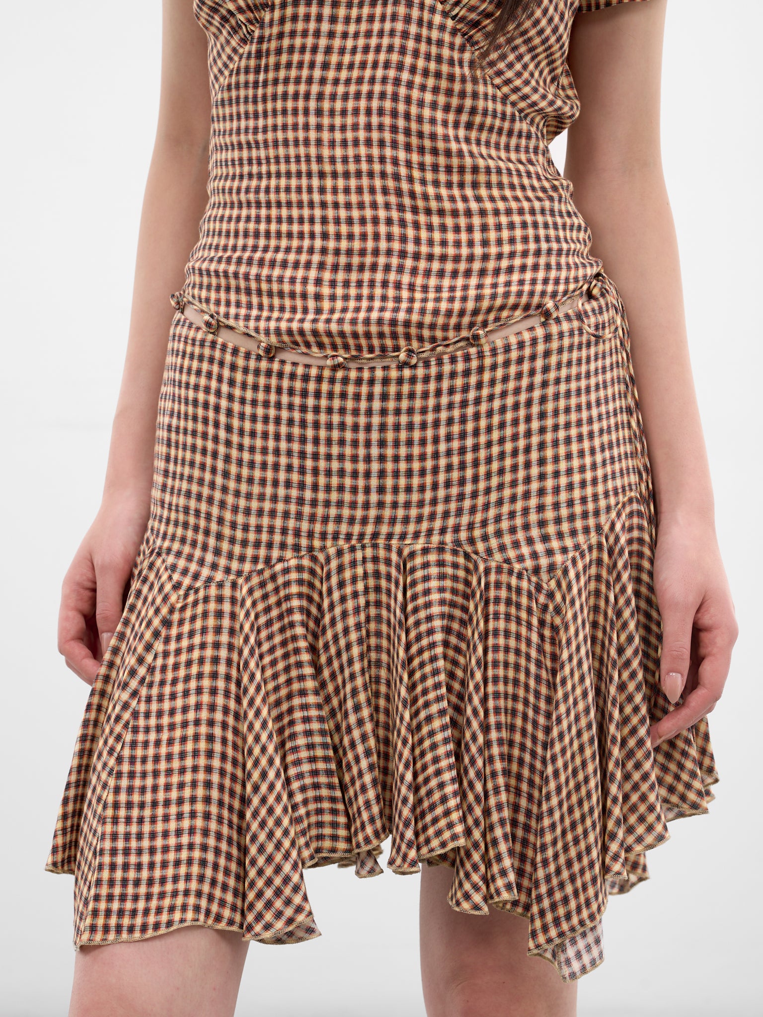 Beige Tess Plaid Mini Skirt (TESSK0PL-PLAID)