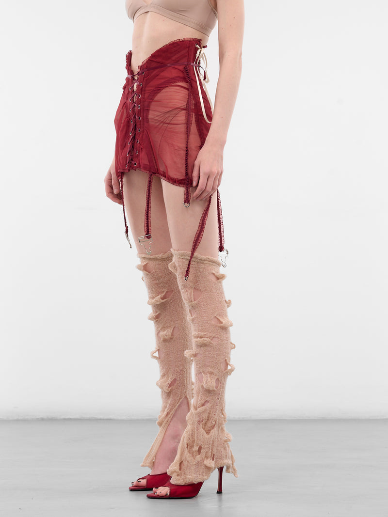 Threads Of Flesh Distressed Leg Warmers (THREADS-OF-FLESH-NUDE)