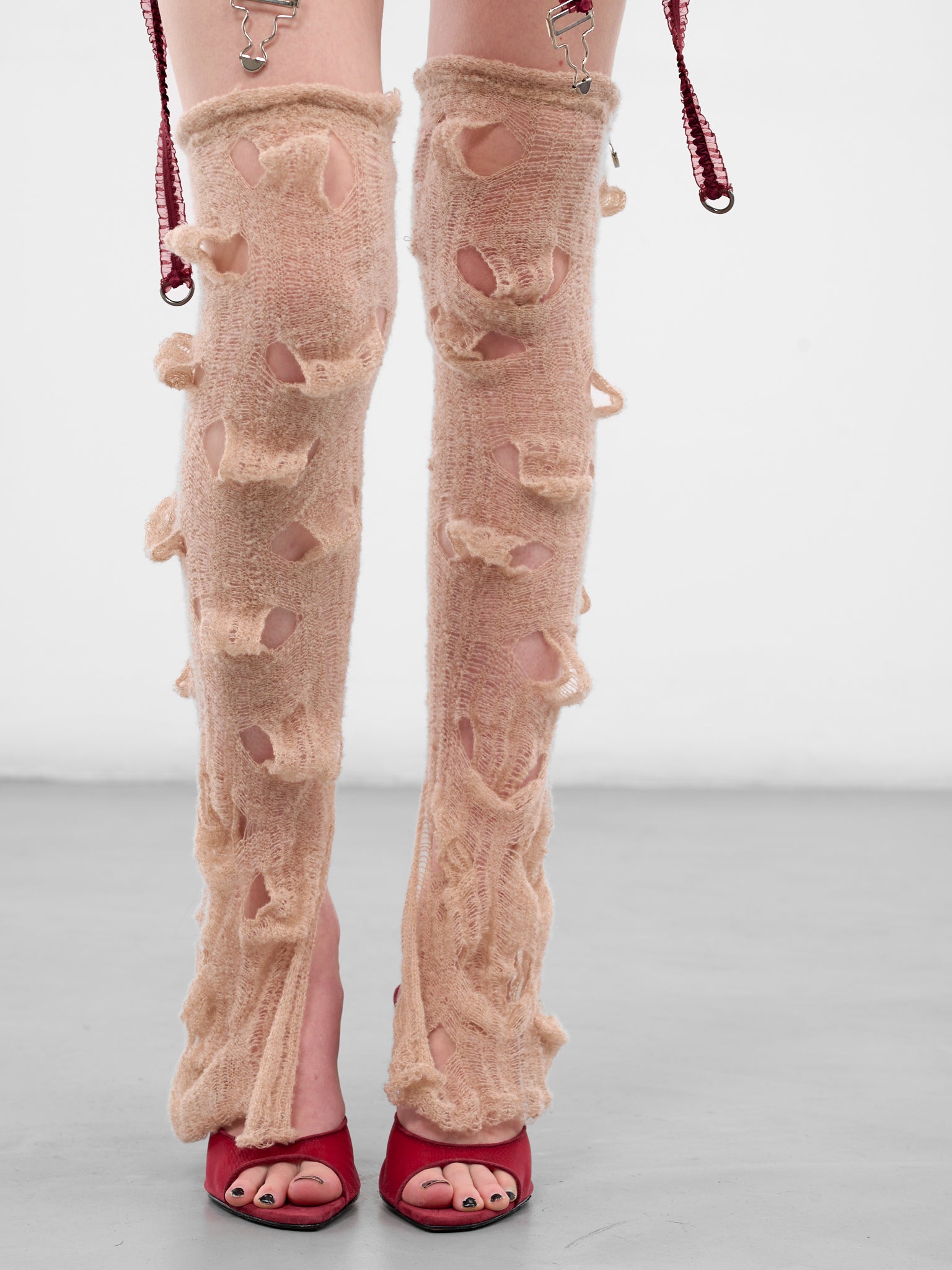Threads Of Flesh Distressed Leg Warmers (THREADS-OF-FLESH-NUDE)