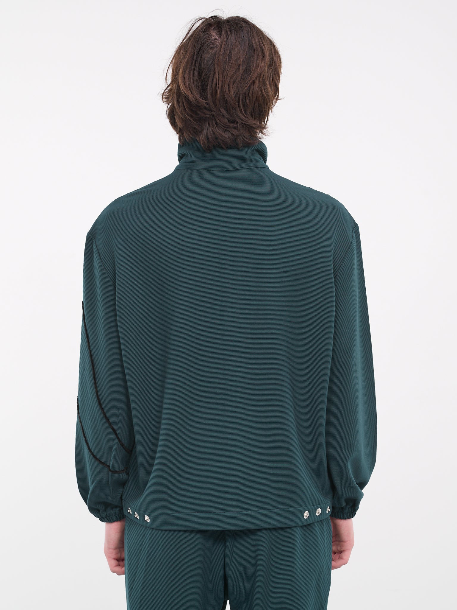 O'Keeffe Embroidered Track Jacket (TJO-01G-OKEEFFE-DARK-GREEN-BLA)