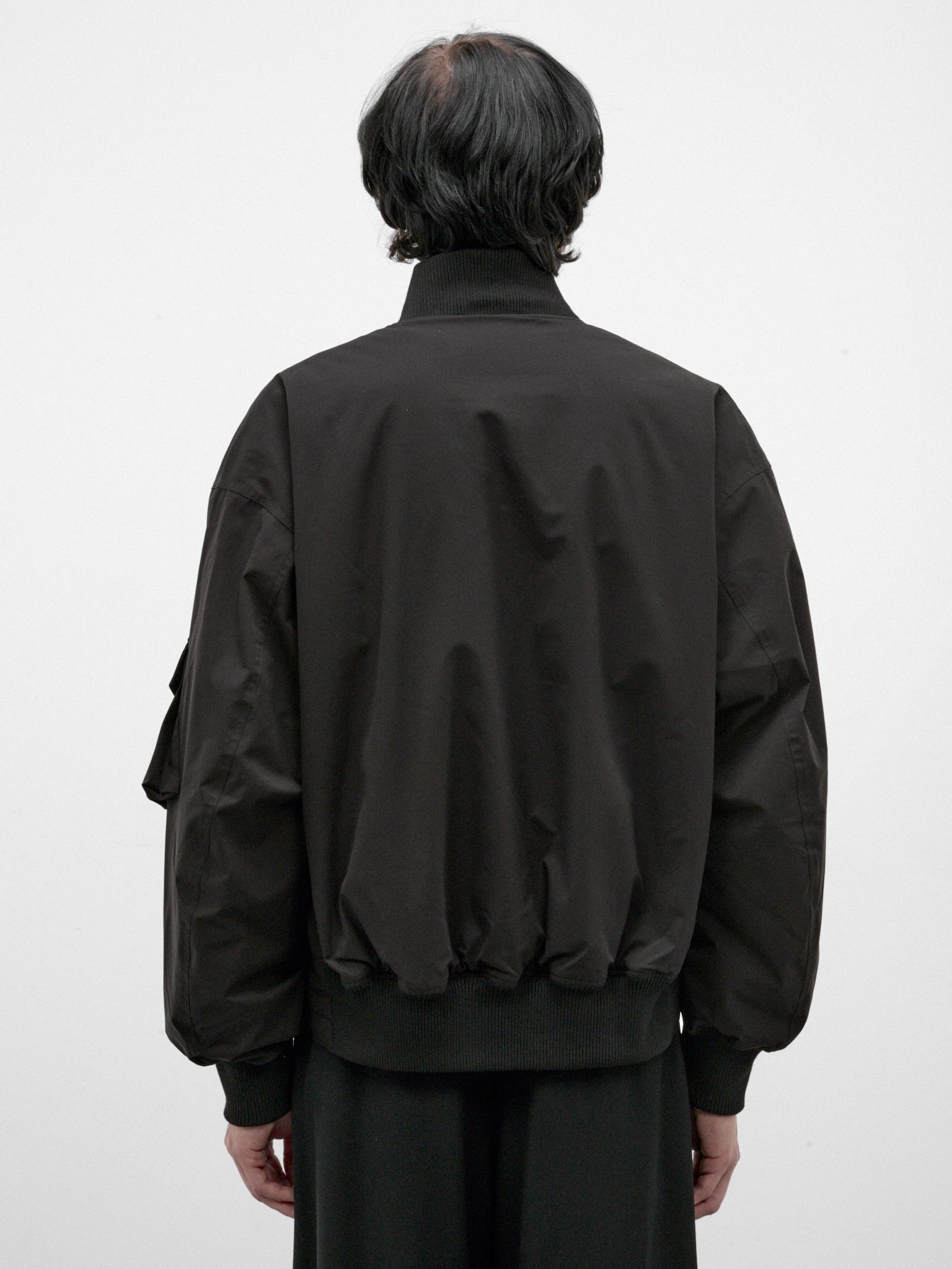 Black Oversized Bomber Jacket (TM0001-BLACK)