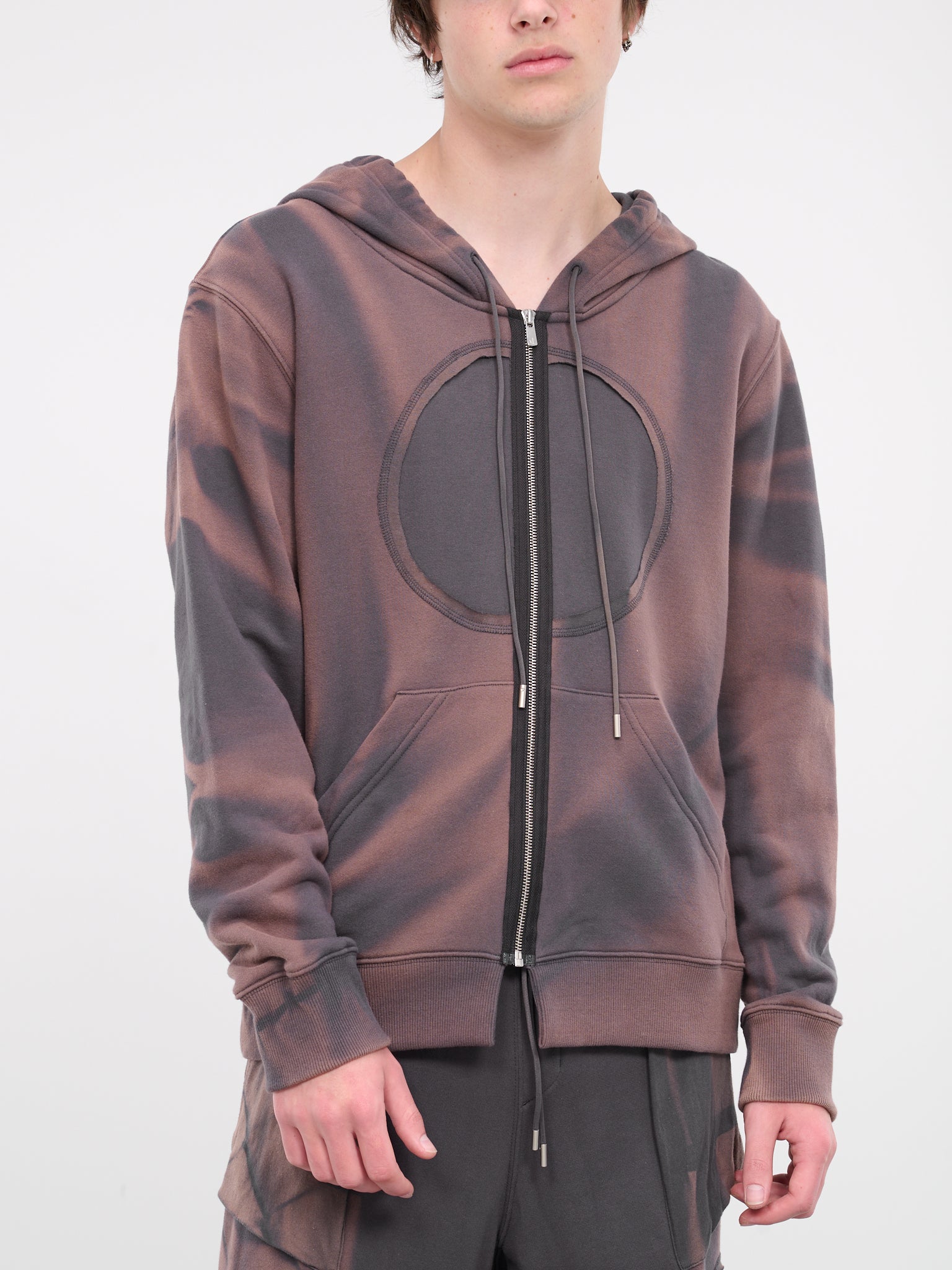 Sun-Bleached Zip-Up Hoodie (TO01-GREY)