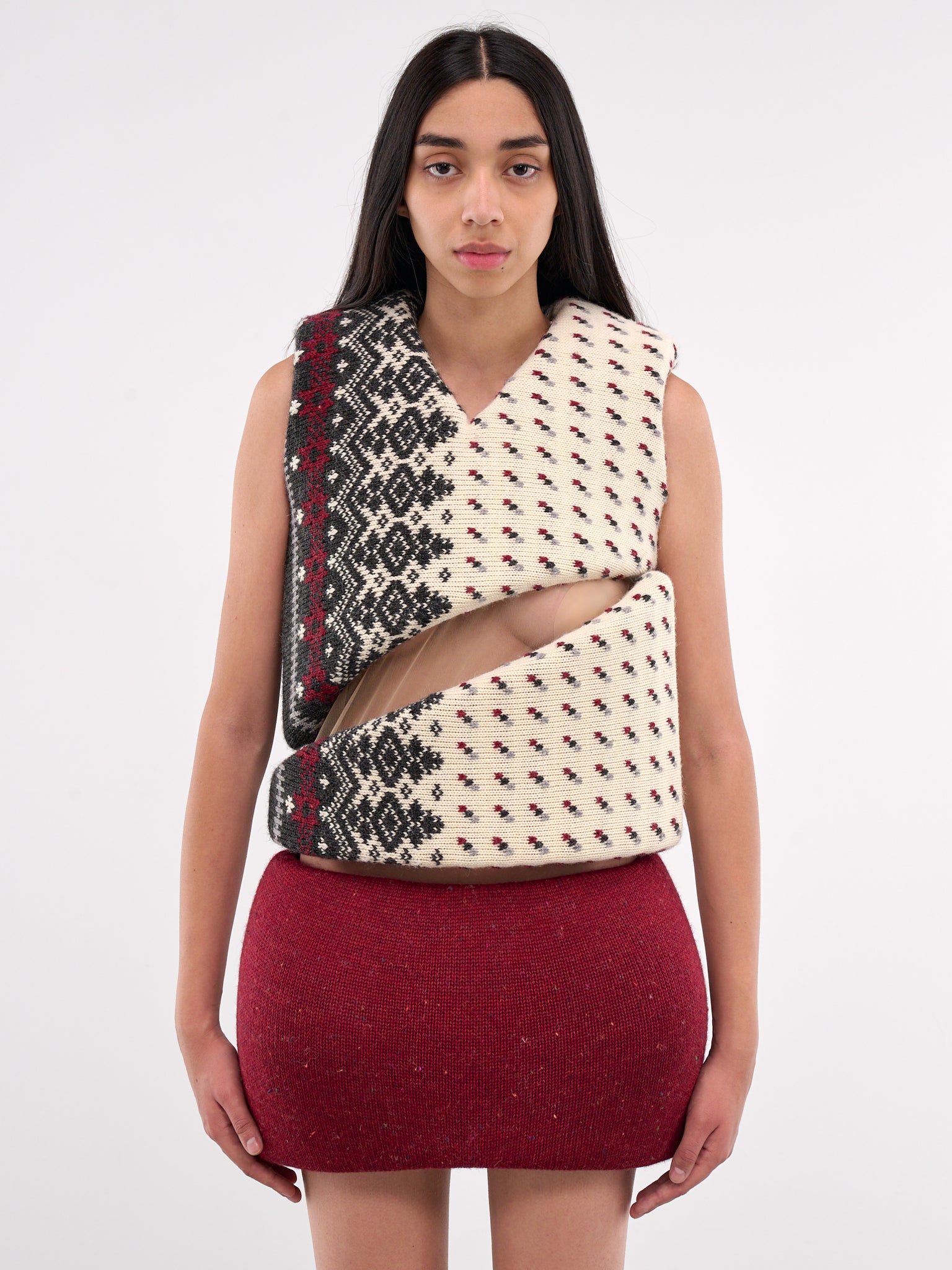 Knitted Foam Nordic Sweater Vest (TO01073-3022-NORDIC)