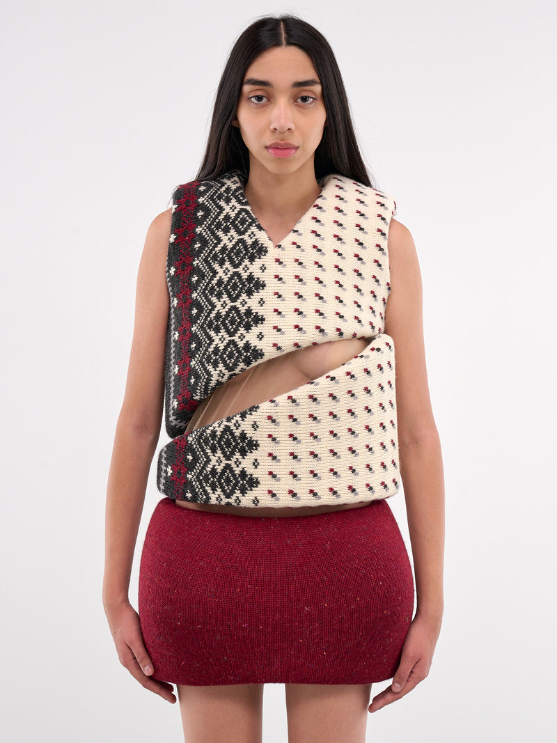 Knitted Foam Nordic Sweater Vest (TO01073-3022-NORDIC)