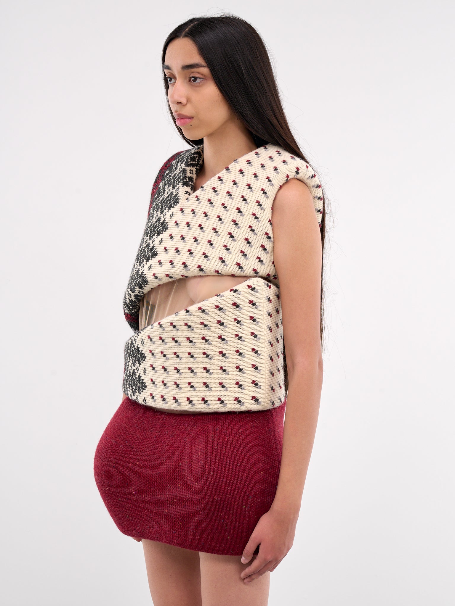 Knitted Foam Nordic Sweater Vest (TO01073-3022-NORDIC)