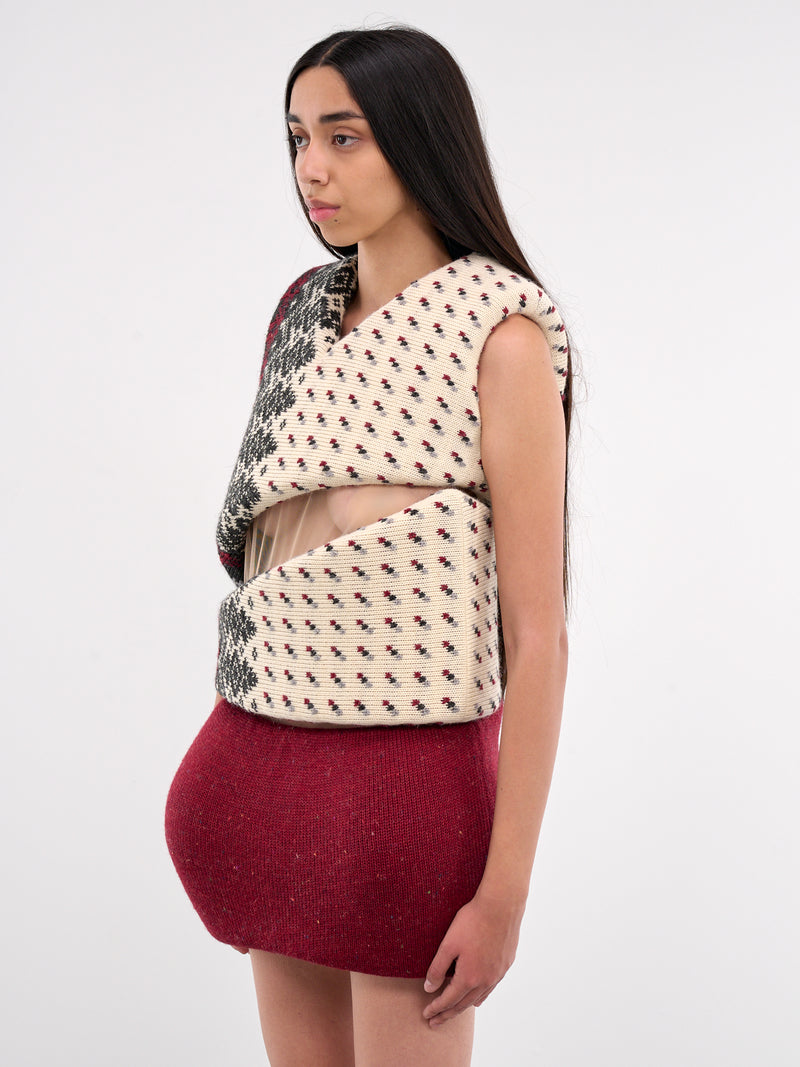 Knitted Foam Nordic Sweater Vest (TO01073-3022-NORDIC)