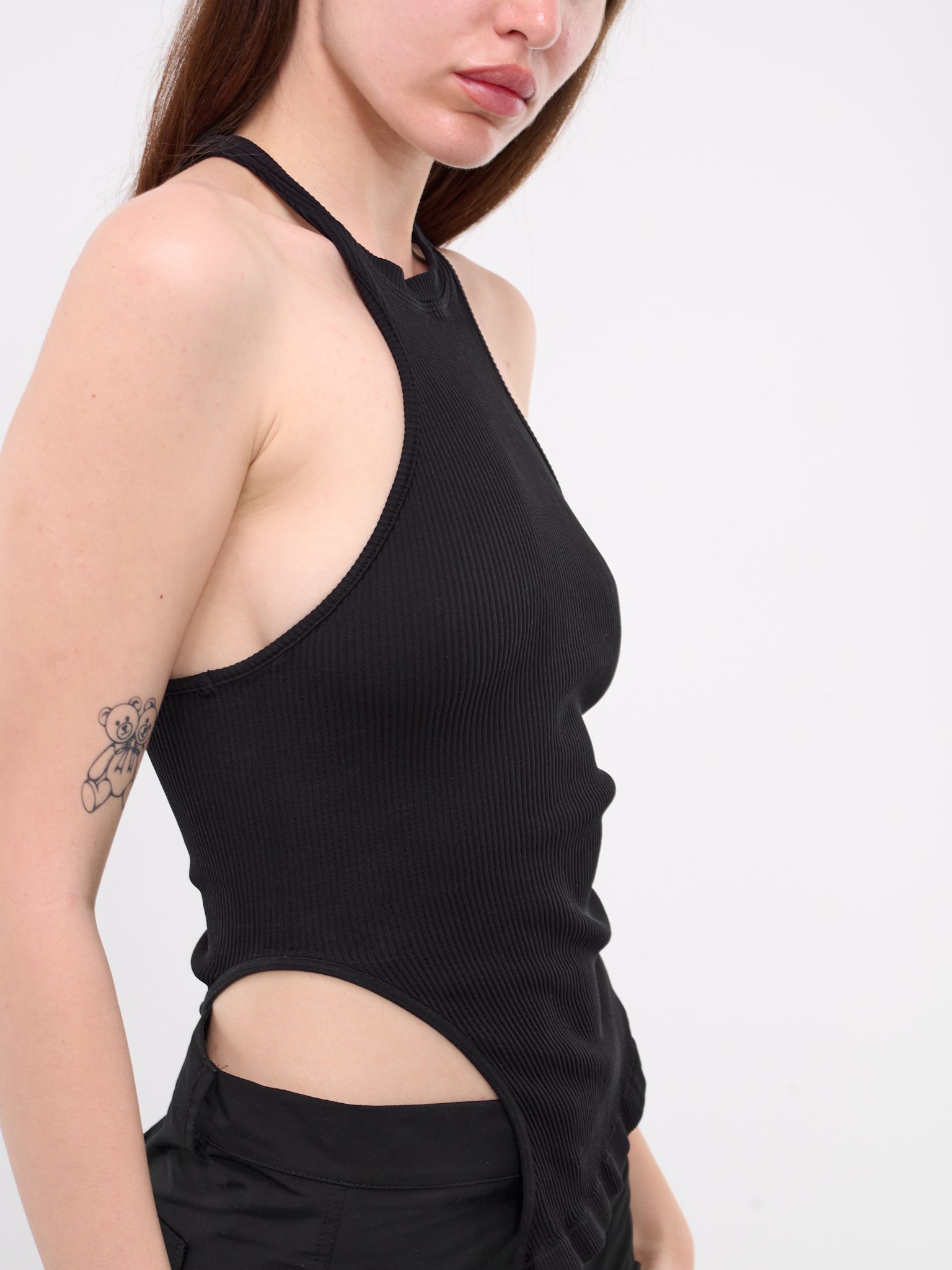 Ribbed Jersey Tank (TO020324730473-BLACK)