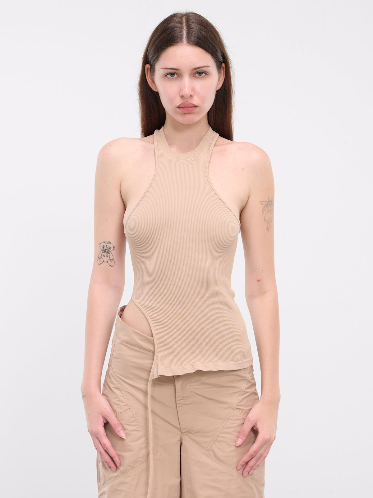 Ribbed Jersey Tank (TO020324730475-NUDE)