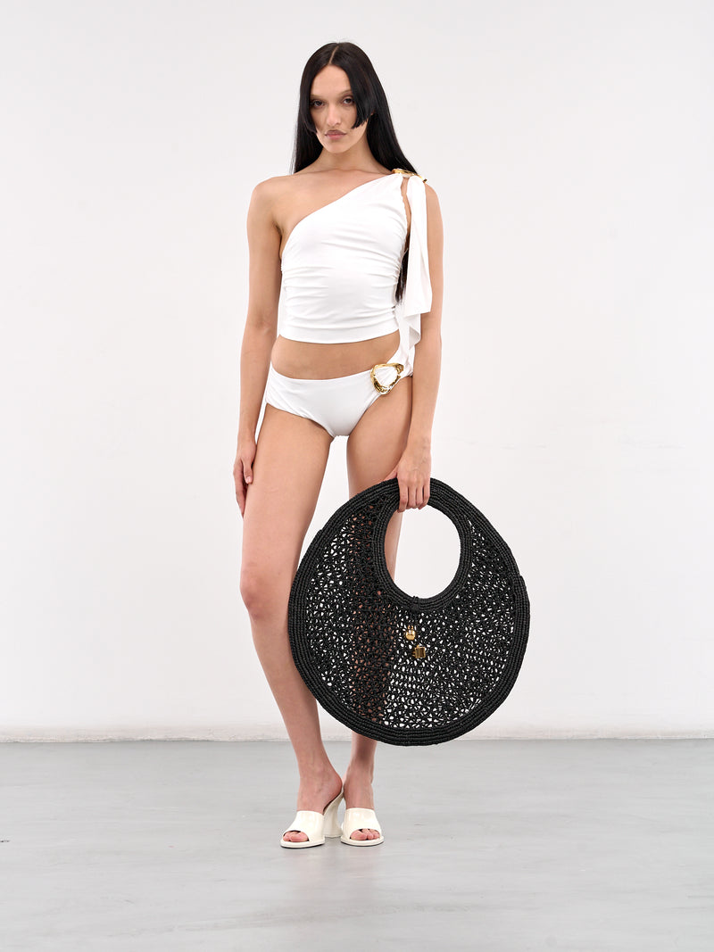 Anqa Wrap-Up Buckle Top (TO05-WG-WHITE)