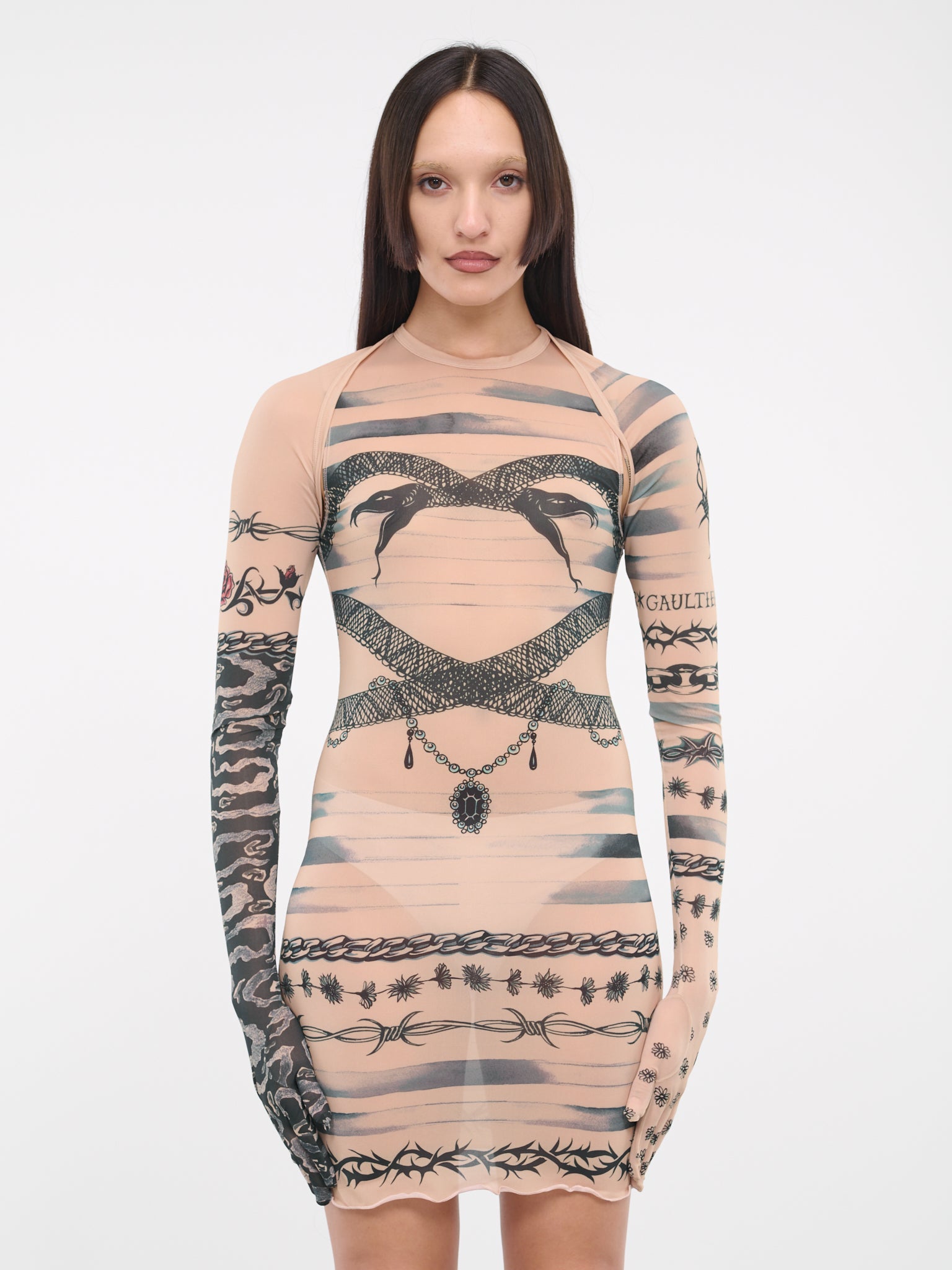 KNWLS Trompe l'oeil Tattoo Shrug (TO091-J522-630200-MULTI)
