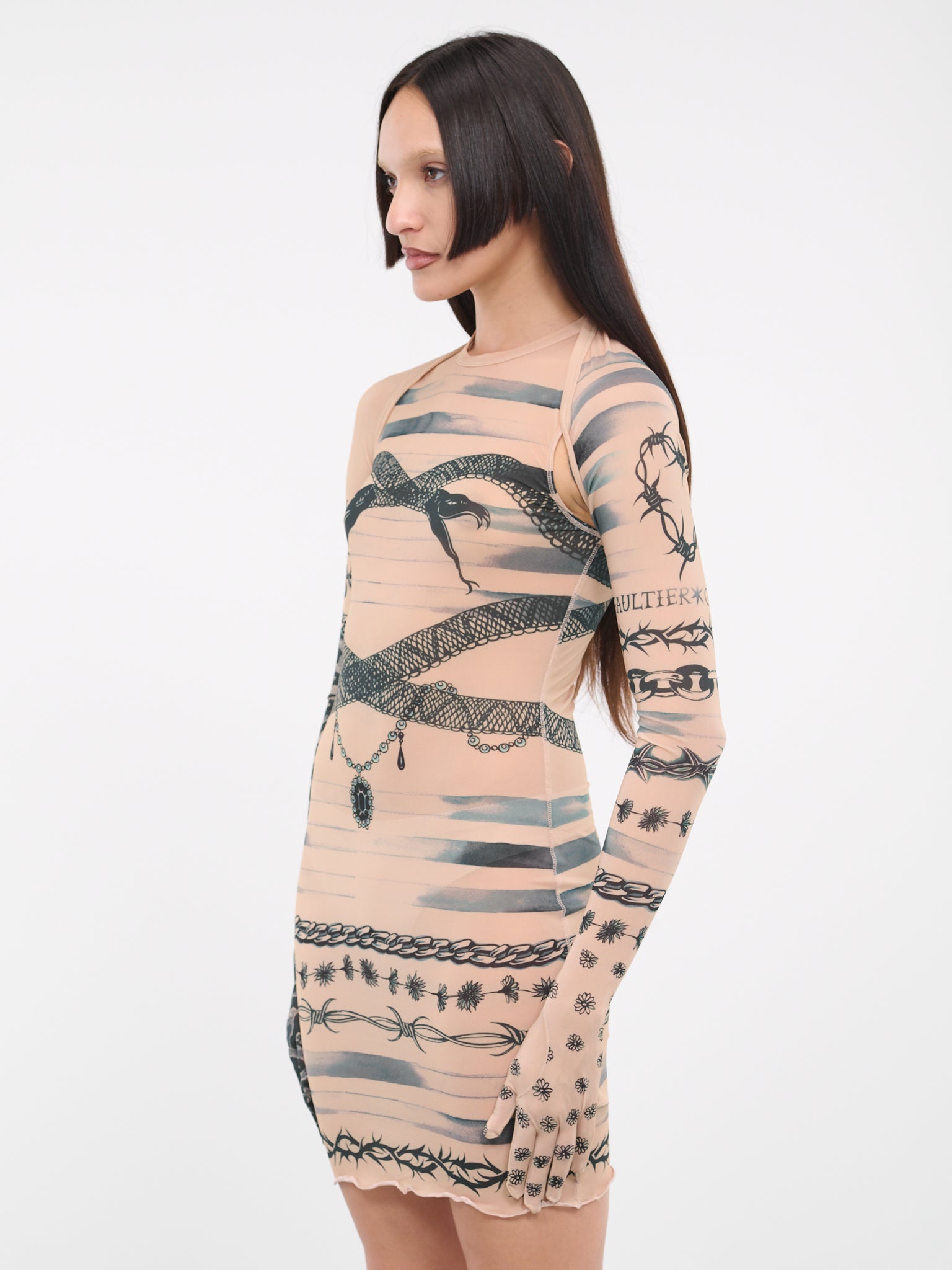 KNWLS Trompe l'oeil Tattoo Shrug (TO091-J522-630200-MULTI)