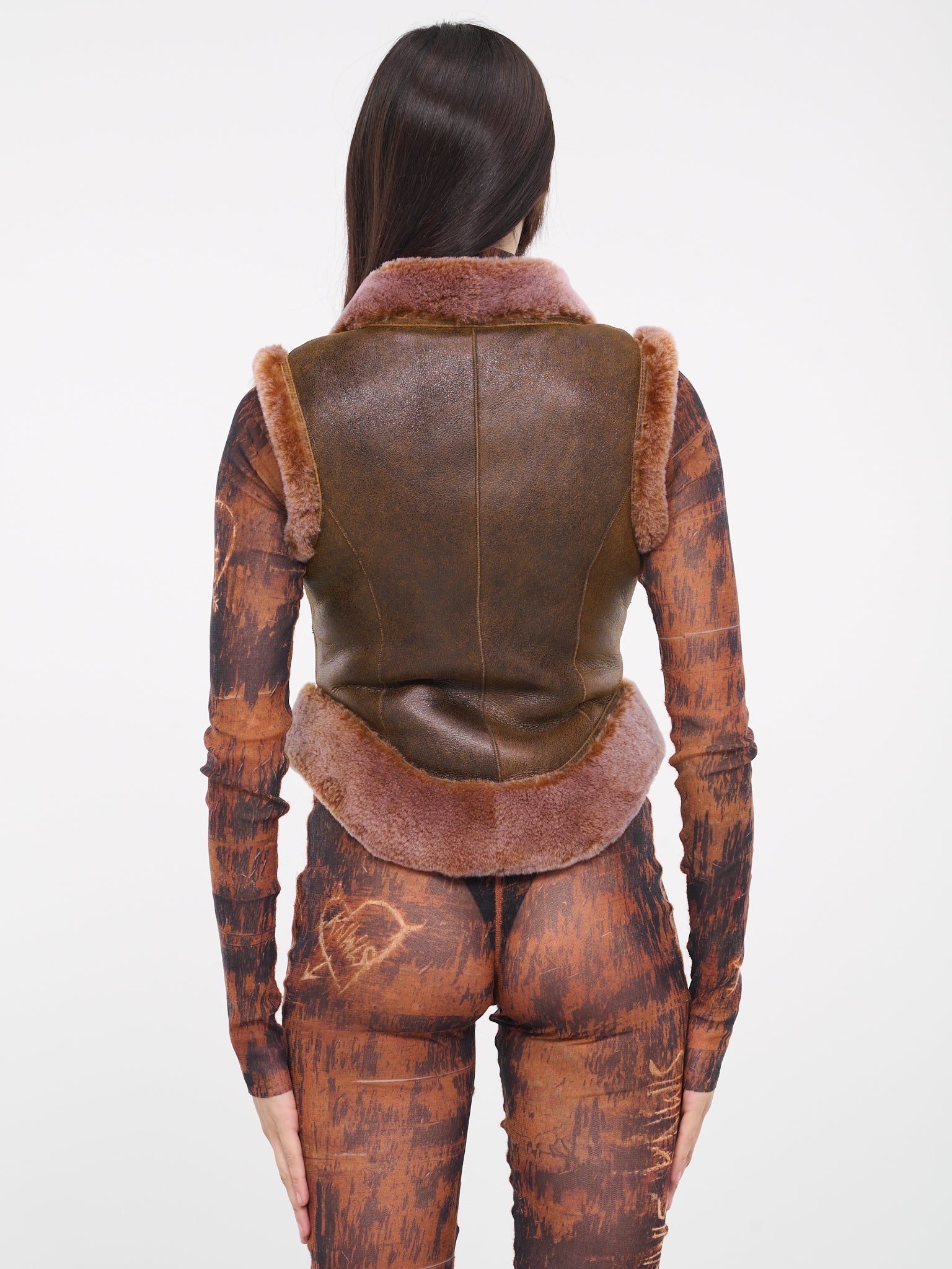 KNWLS Shearling Bustier (TO100-L505-6029-BROWN-LILA)