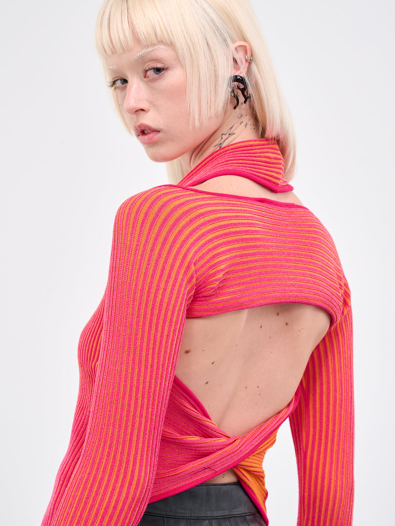 Rib Knit Shrug Sleeves (TO15947268-1265-SEX-ON-THE-BEA)