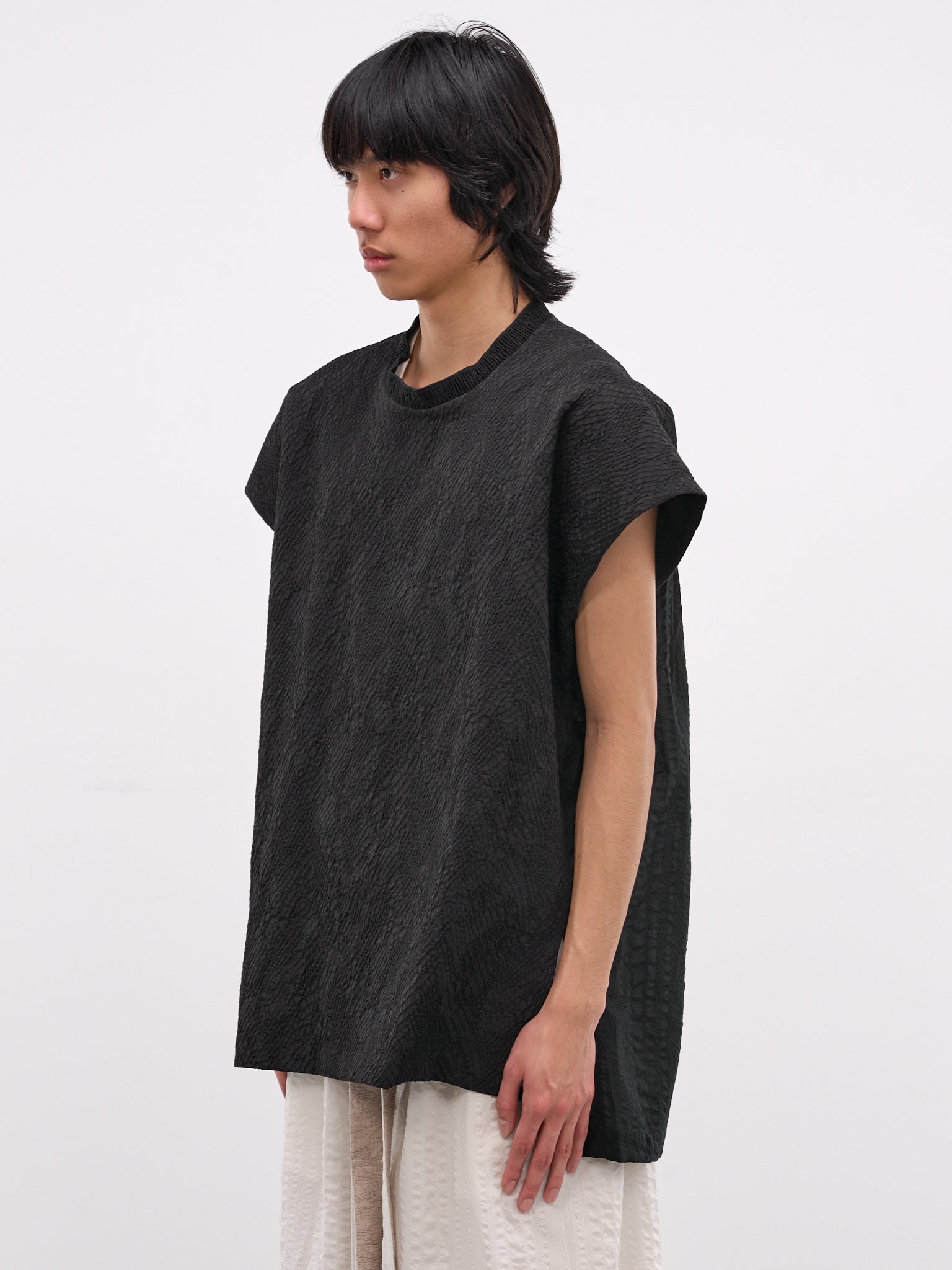 Toga Black Textured Paneling Top (TOGA-BLACK-SLAKE)
