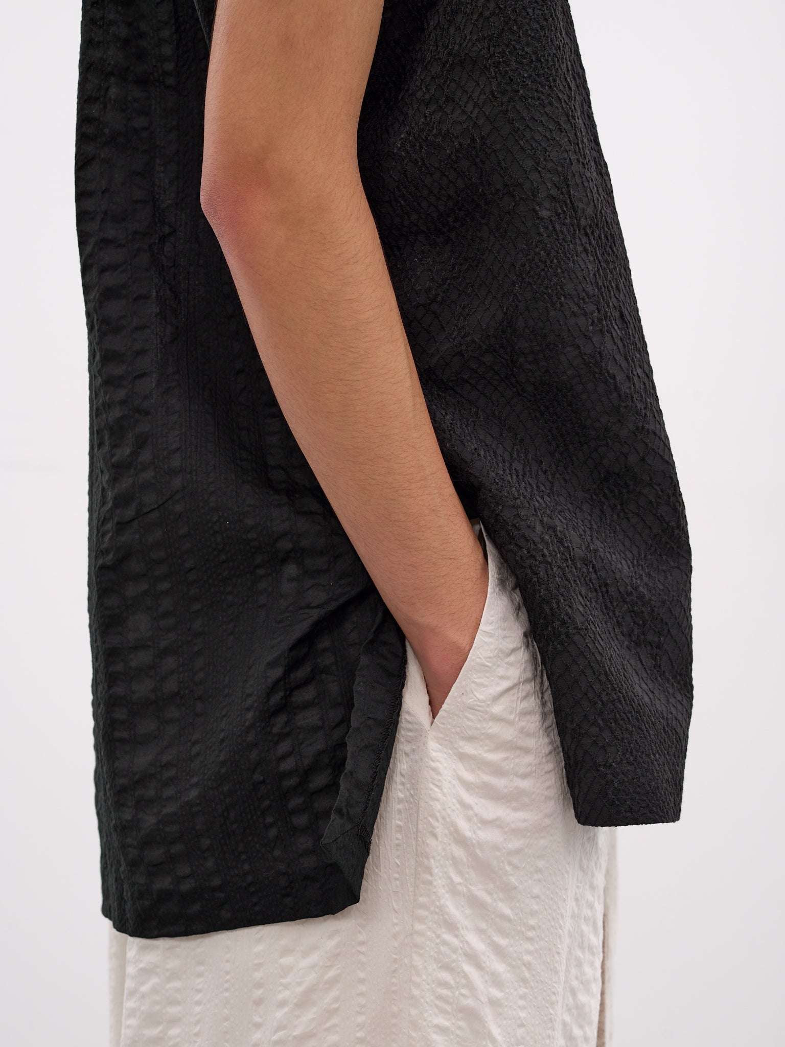 Toga Black Textured Paneling Top (TOGA-BLACK-SLAKE)