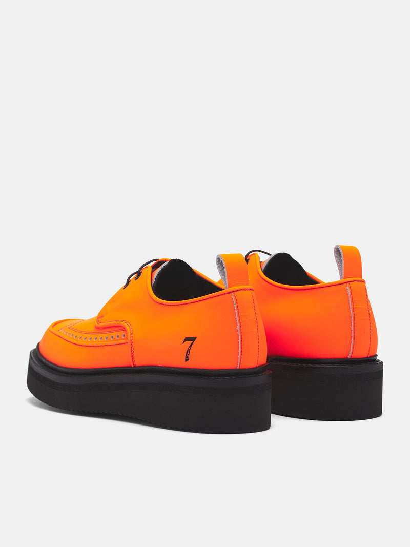 'Tom' Orange Leather Brogue Creepers (TOM-ORANGE)