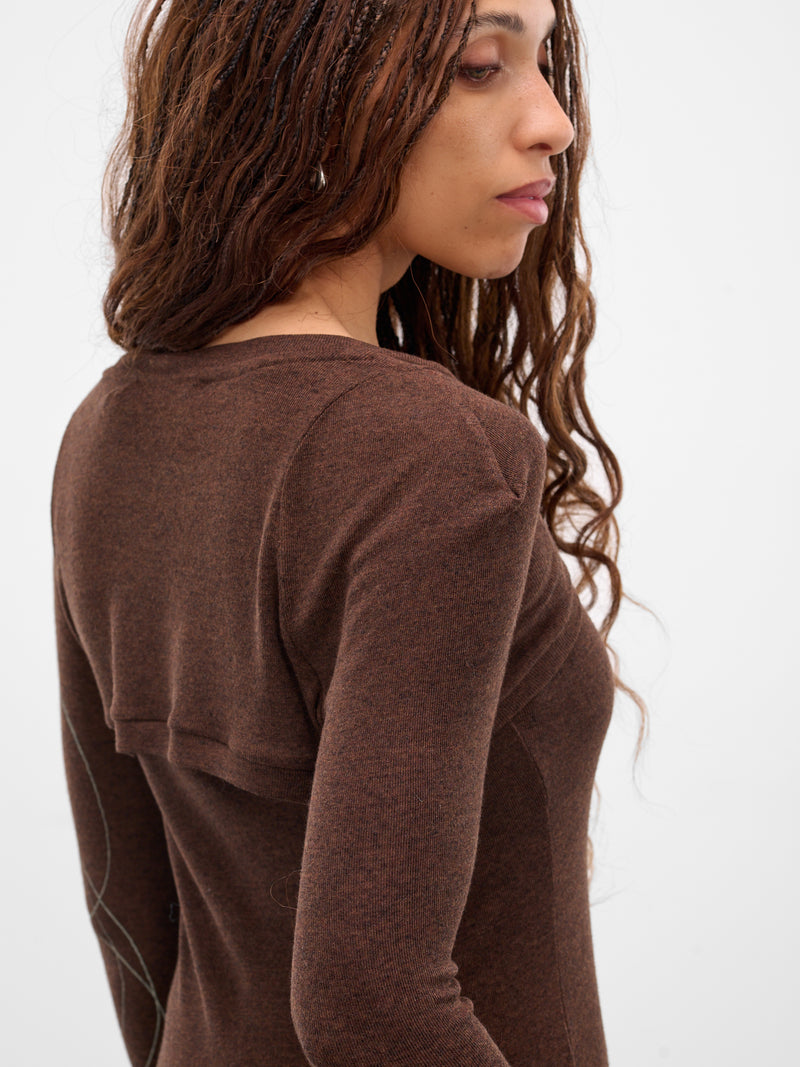 Brown Layered Two-Piece Top (TOP-01BR-BROWN)