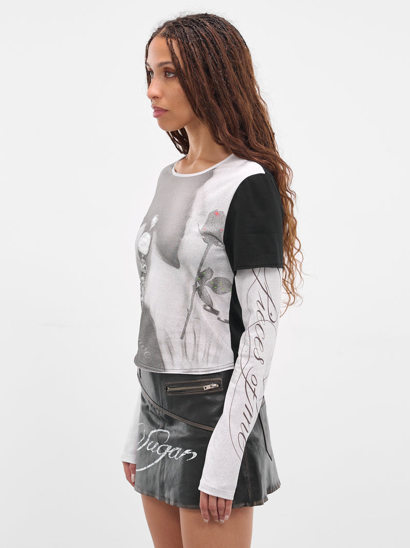 Gray Graphic Layered Top (TOP-05-GREY)