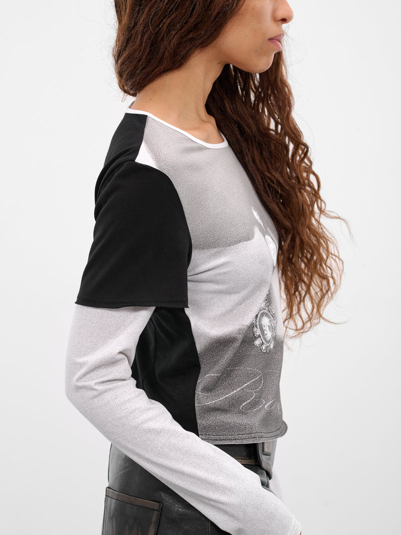 Gray Graphic Layered Top (TOP-05-GREY)